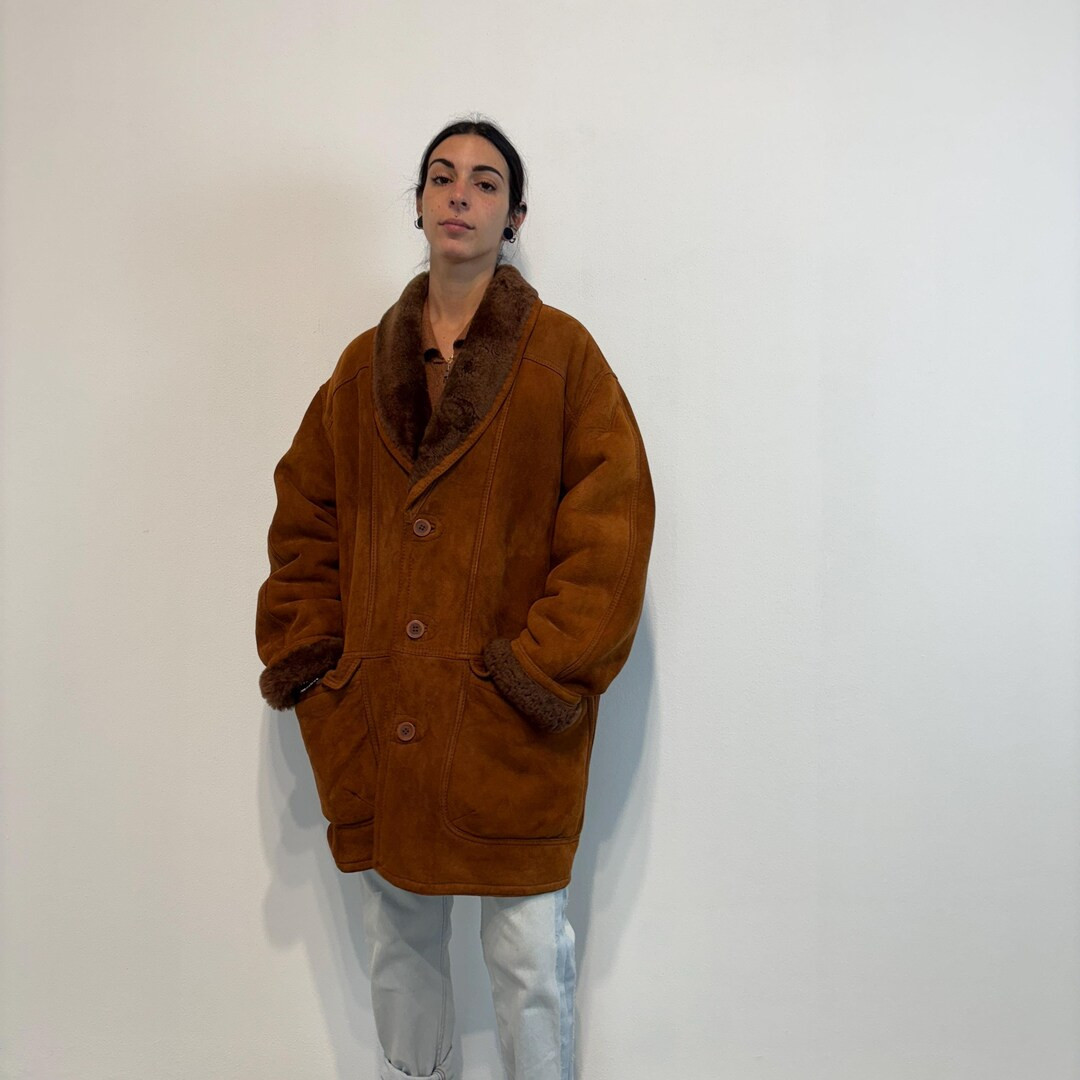 Original Brown Vintage Sheepskin Shearling / Vintage Women's Shearling / Brown Shearling / Brown ... | Etsy (US)