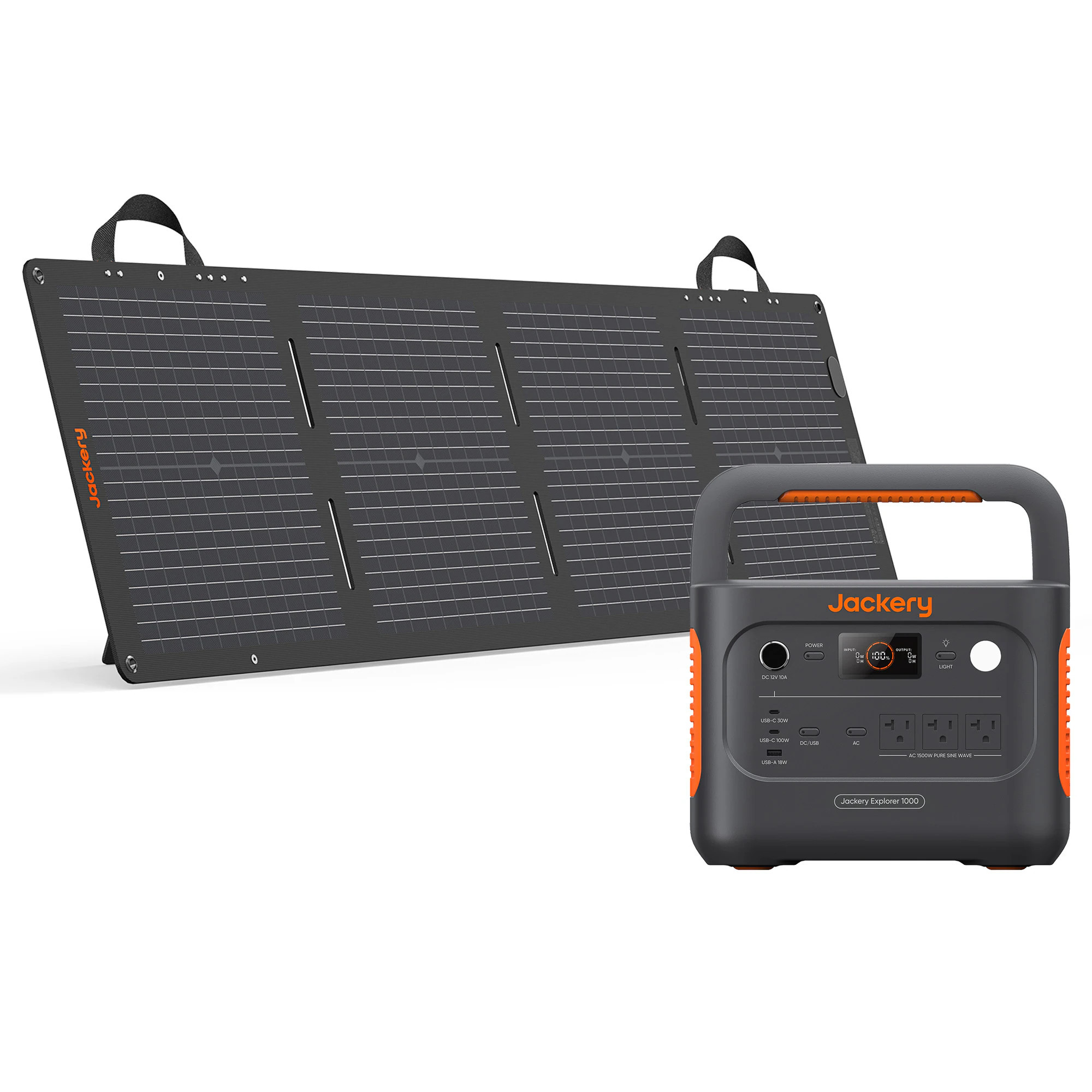 Jackery Explorer 1000 v2 (New Version) 1500 -Watts Portable Power Station 1 Solar Panels Included in Black | 21-0009-000139 | Lowe's
