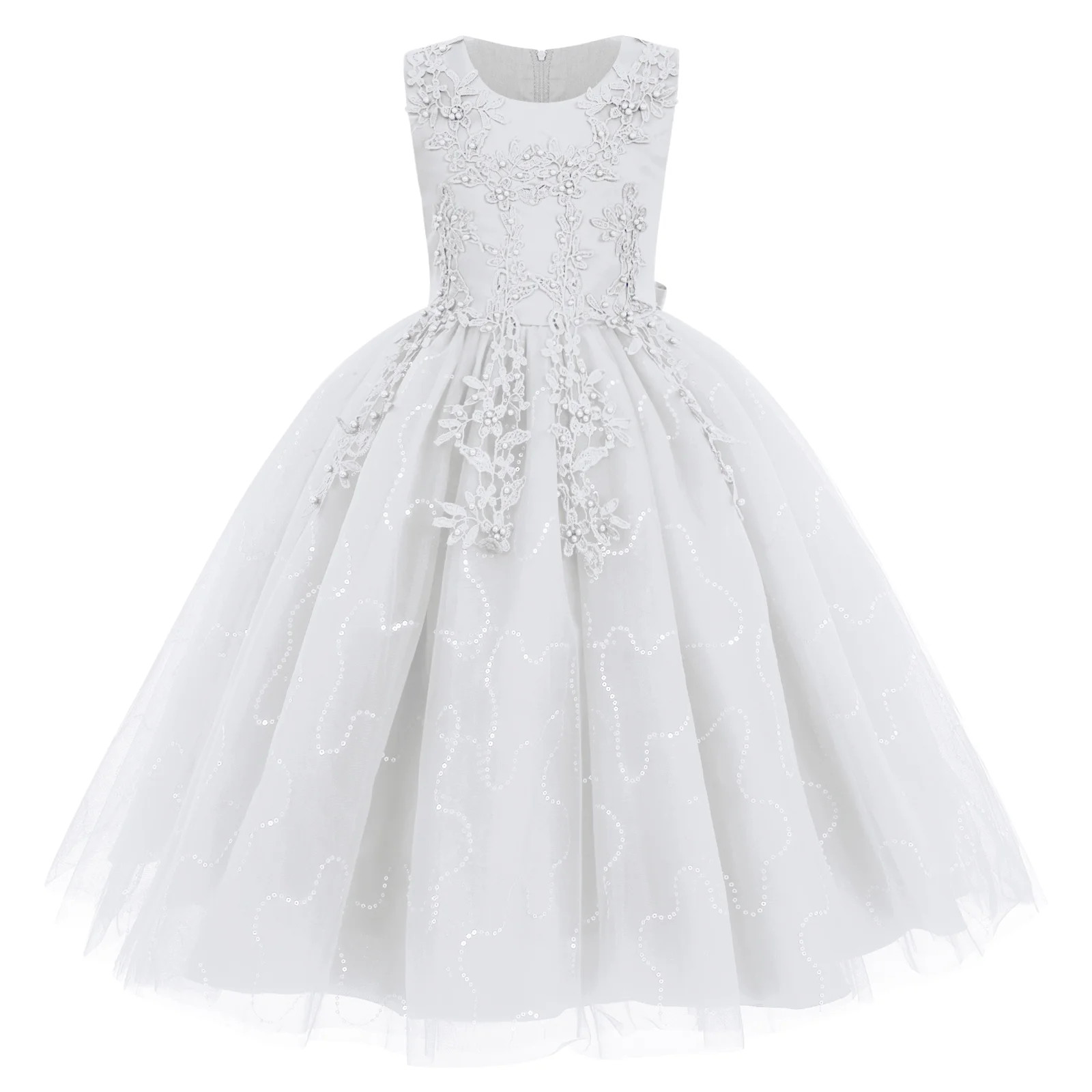 IBTOM CASTLE Flowers Girls Tulle Lace Dress for Kids Wedding Bridesmaid Pageant Birthday Party Co... | Walmart (US)
