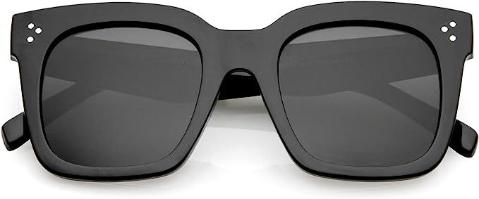 zeroUV - Retro Oversized Square Sunglasses for Women with Flat Lens 50mm | Amazon (US)