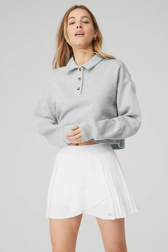 Polo Henley Pullover - Athletic Heather Grey | Alo Yoga (US)