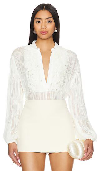 Ulla-Marie Top in Ivory | Revolve Clothing (Global)
