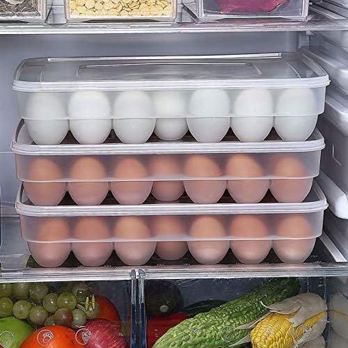 Egg Storage， Egg Container For Refrigerator Fridge Organization and Storage Containers Transpar... | Amazon (US)