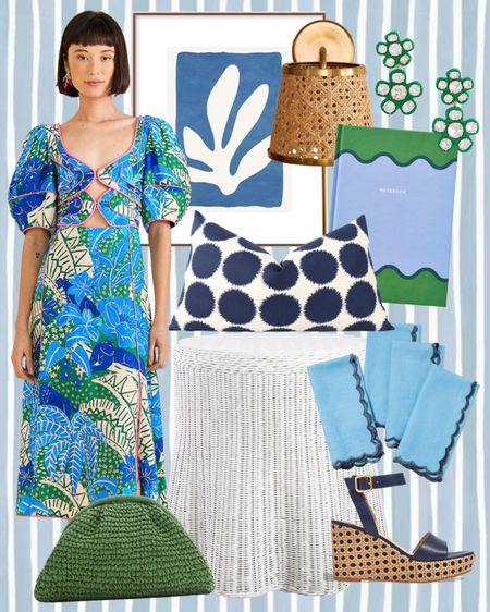 Pretty finds on my mind!
Farm Rio dress; scalloped table; block print; raffia clutch; platforms; woven sconce; statement earrings; blue and white forever; coastal art; grandmillennial style; table linens; pretty tablescape

#LTKstyletip #LTKshoecrush #LTKFind