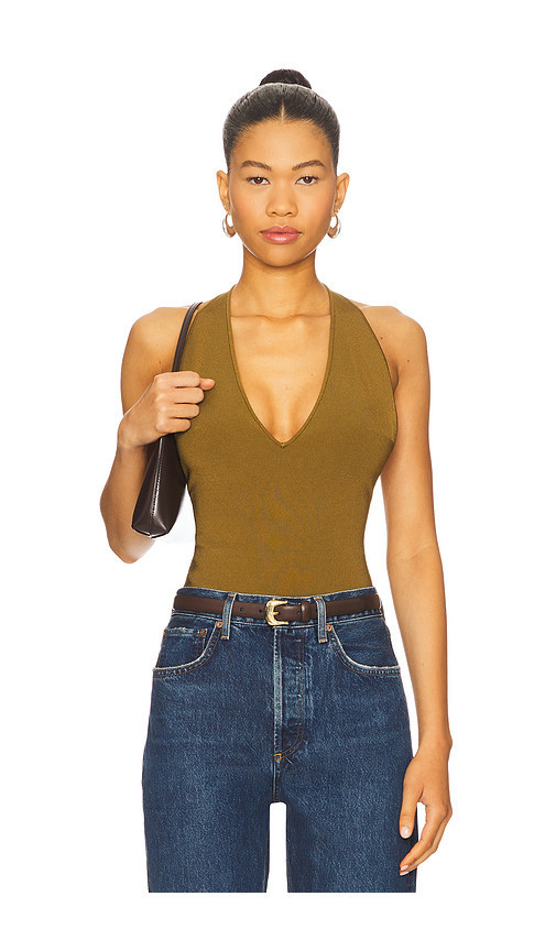 A.L.C. Lila Bodysuit in Green. Size S. Also in L, M, XS. | Revolve Clothing (Global)