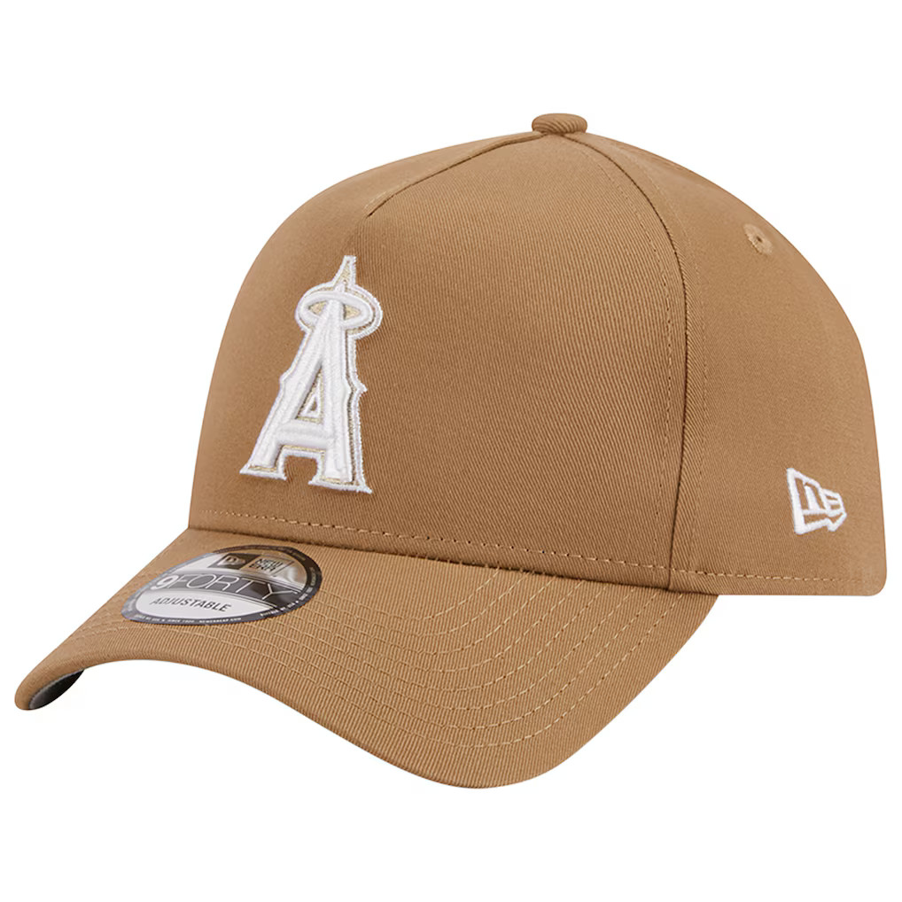 Los Angeles Angels New Era A-Frame 9FORTY Adjustable Hat - Khaki | Lids