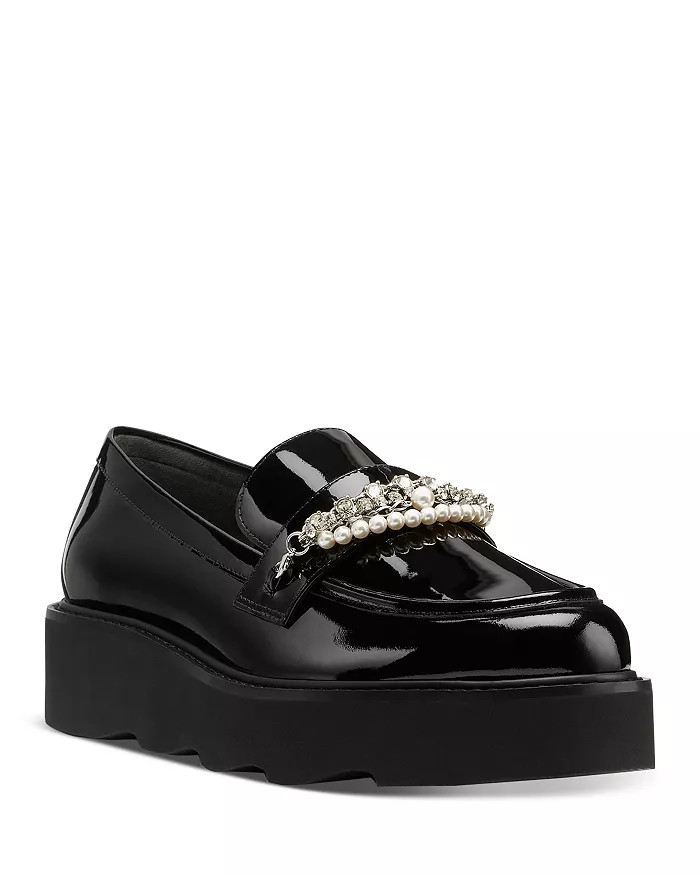 Women's PearlDrop Slip On Platform Loafer Flats | Bloomingdale's (US)