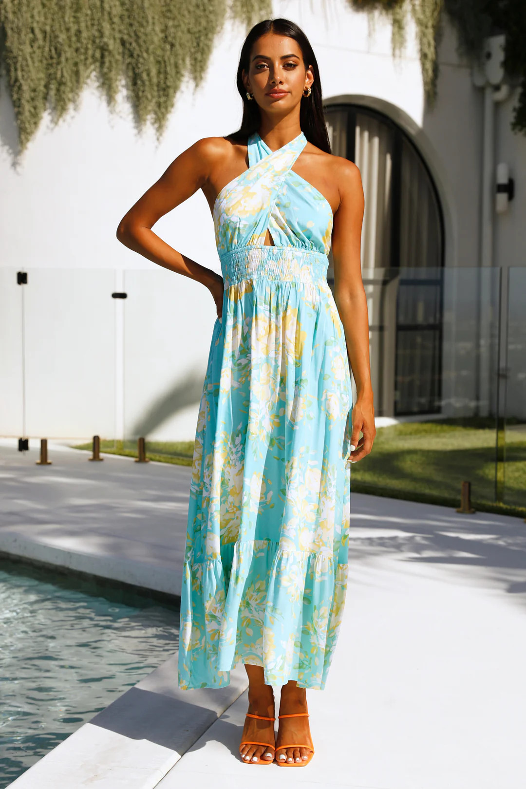And Scene Maxi Dress Aqua | Hello Molly (AU)