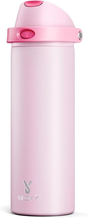 24 oz Insulated Water Bottle for Sports: Meoky Stainless Steel Water Bottle with 2-in-1 Straw and... | Amazon (US)