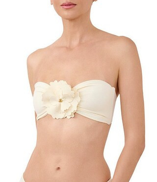 Maia 3D Floral Bandeau Swim Top | Dillard's