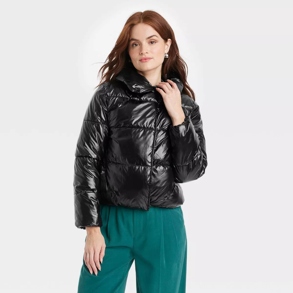 Women's Short Relaxed Puffer Jacket - A New Day™ | Target