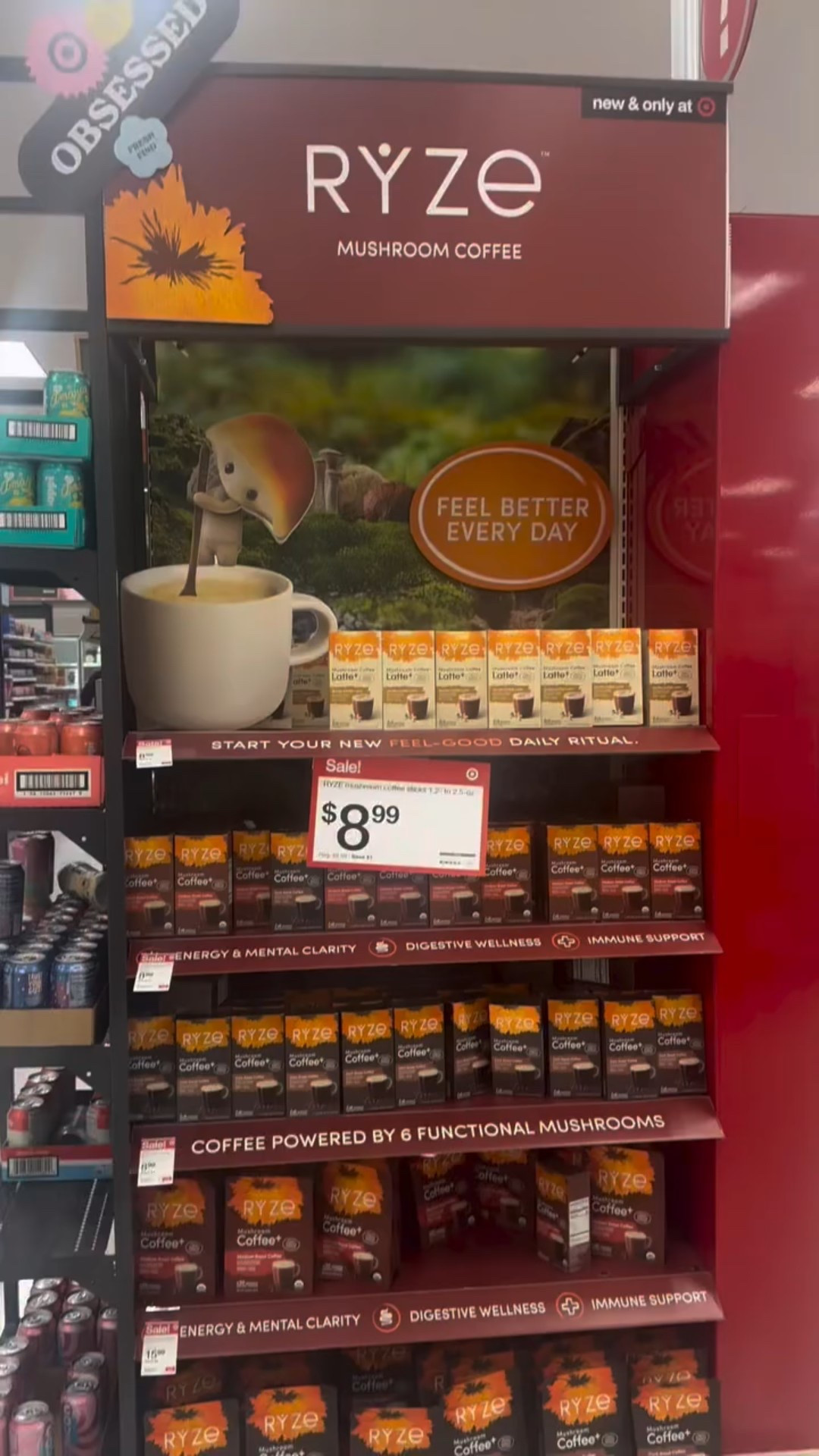 Restocking on @ryzesuperfoods coffee again at my in-laws. It’s now available at  @target

#partnership #ryzepartner #dallashummingbirds #mushroomcoffee