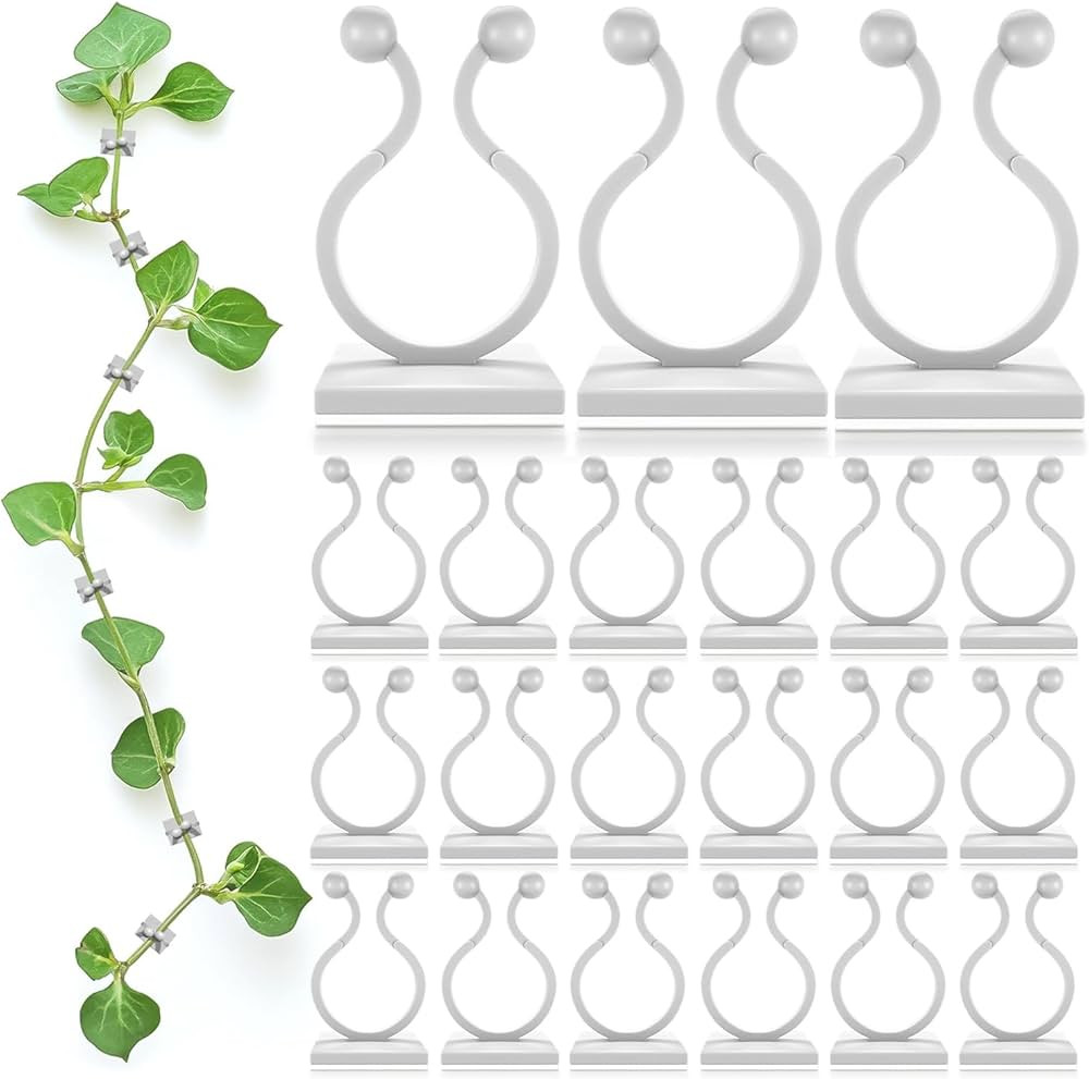 Plant Clips for Climbing Plants - 100Pcs Plant Support Adhesive Clips for hanging plant holder Ca... | Amazon (US)