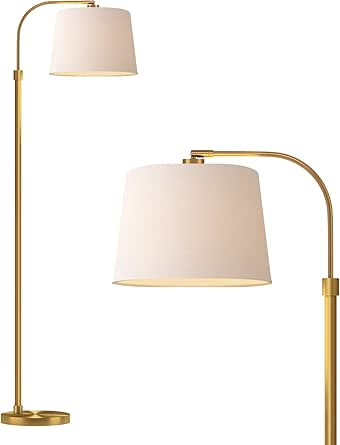 Oneach Gold Floor Lamp for Living Rooms Tall Arc Standing Lamps for Bedrooms Industrial Corner Nu... | Amazon (US)