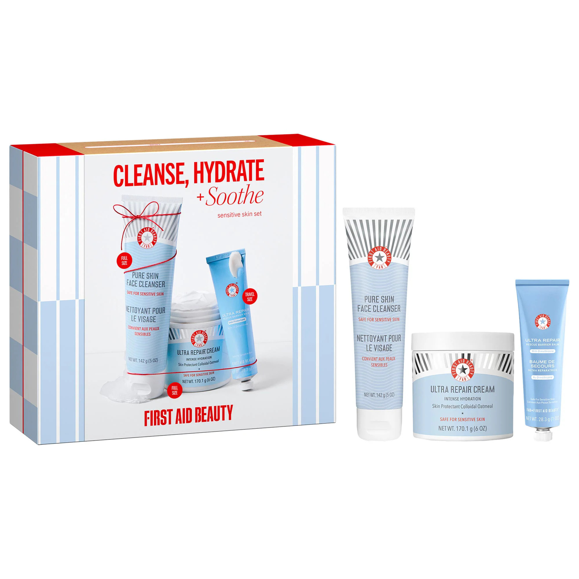 First Aid Beauty CLEANSE, HYDRATE + SOOTHE Holiday Skincare Gift Set | Sephora (US)