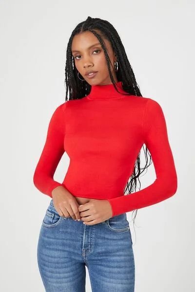 Fitted Mock Neck Sweater | Forever 21 | Forever 21 (US)