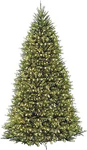 National Tree Company Pre-Lit Artificial Full Christmas Tree, Green, Dunhill Fir, White Lights, I... | Amazon (US)