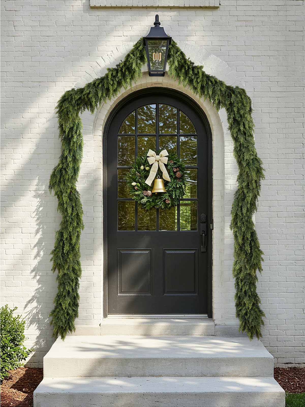 9ft Christmas Cedar Garland with Soft Thickness Pine, Artificial Green Faux Cedar Pine Garland fo... | Amazon (US)