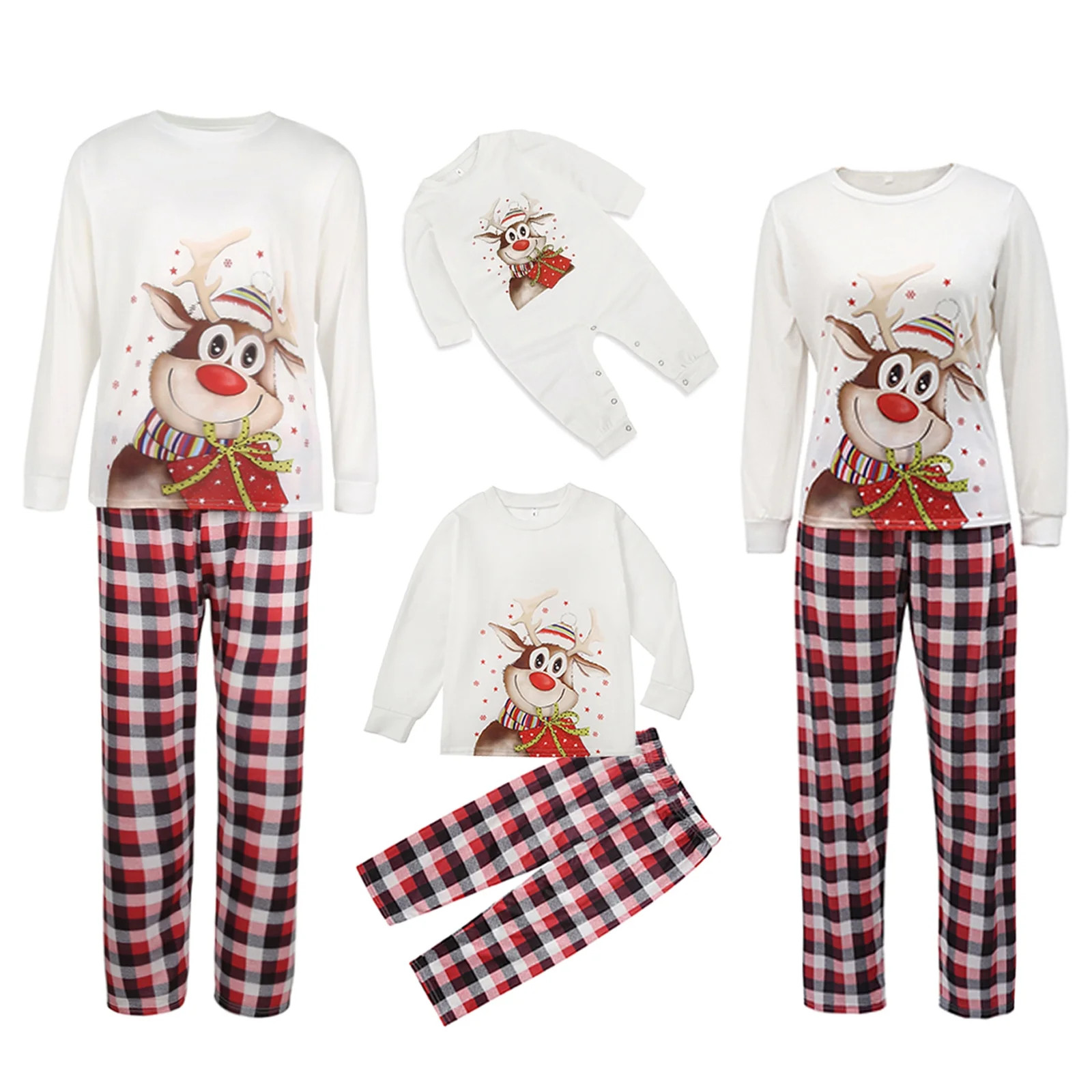 Family Christmas Pajamas Matching Sets Xmas Matching Pjs for Adults Kids Dog Holiday Sleepwear Se... | Walmart (US)