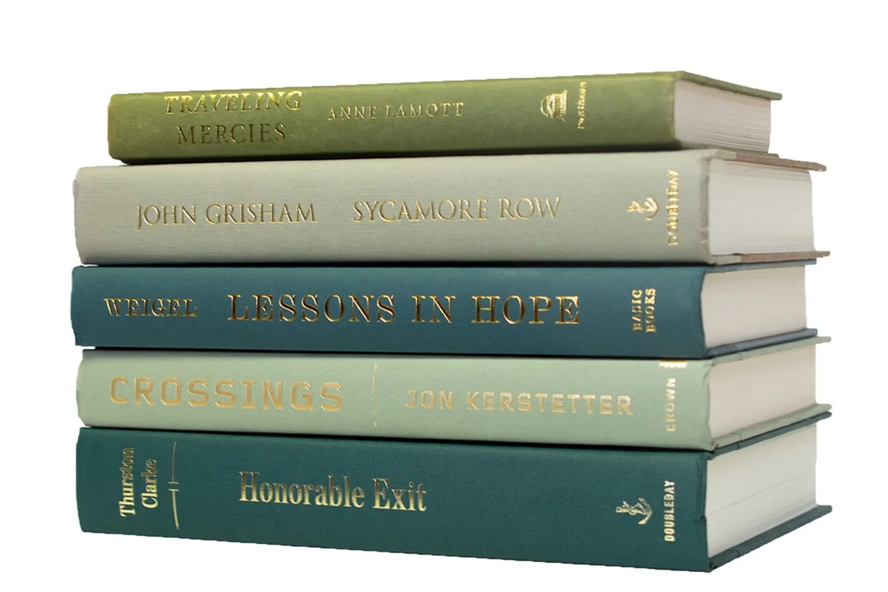 Pen & Willow Green Decorative Books - Real, shelf-ready book stacks for bookshelves, coffee table... | Walmart (US)