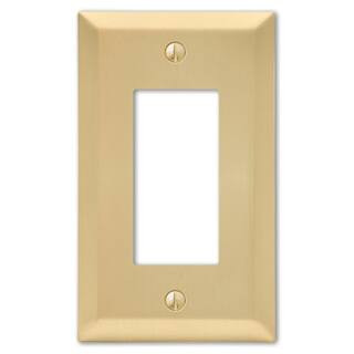 AMERELLE Metallic 1 Gang Rocker Steel Wall Plate - Satin Brass 163RSB | The Home Depot