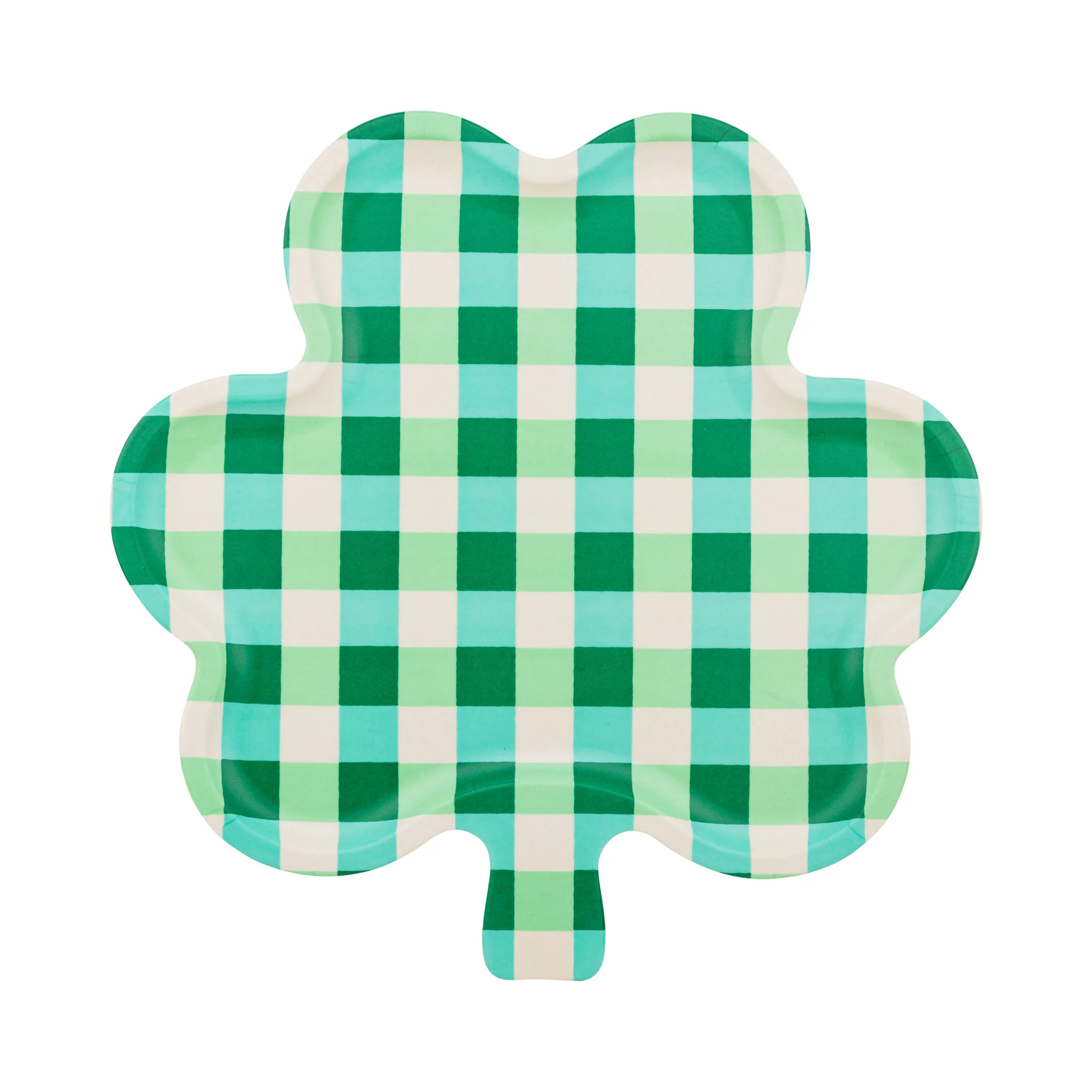 Gingham Shamrock Bamboo Tray | My Mind's Eye