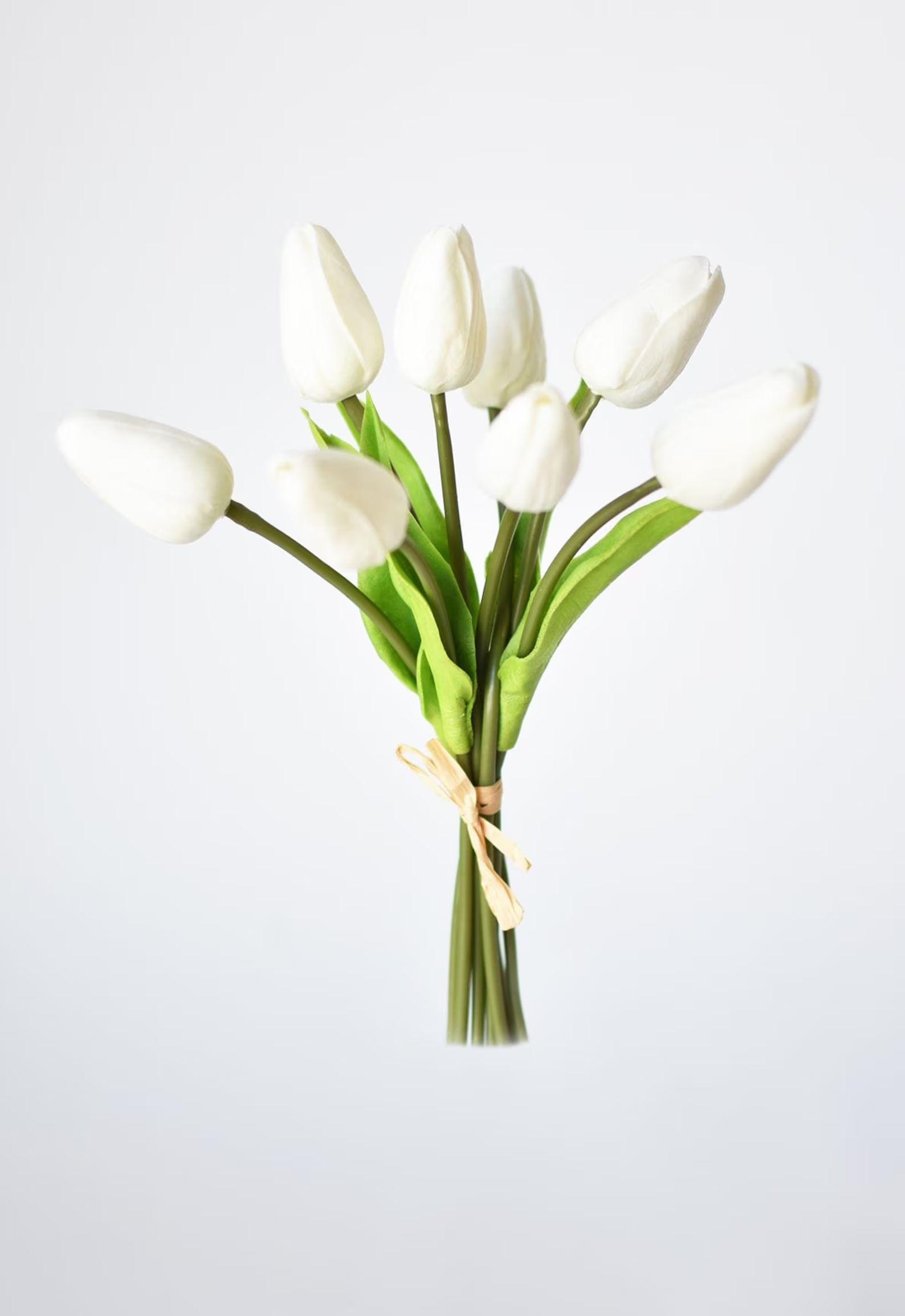 10" Faux Soft Touch Tulip Bundle White | Etsy (US)