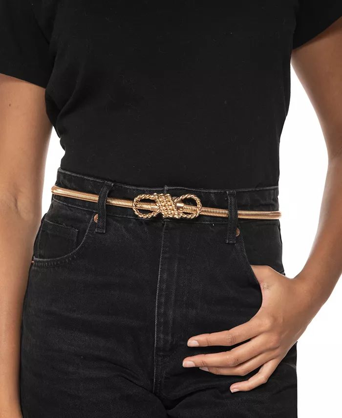 Giani Bernini Women's Sailor Knot Cobra Stretch Belt - Macy's | Macy's