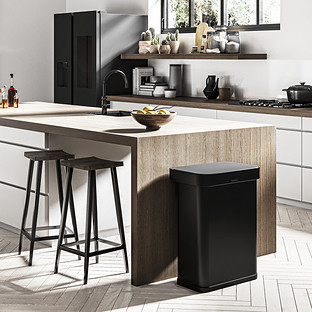 simplehuman&reg; 15 gal./58 ltr. Rectangular Sensor Can Black | The Container Store