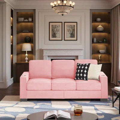Corduroy Fabric Sofa,Modern Compressed Couch,3-Seater Sofa, Furniture For Living Room,Bedroom,Office | Wayfair North America