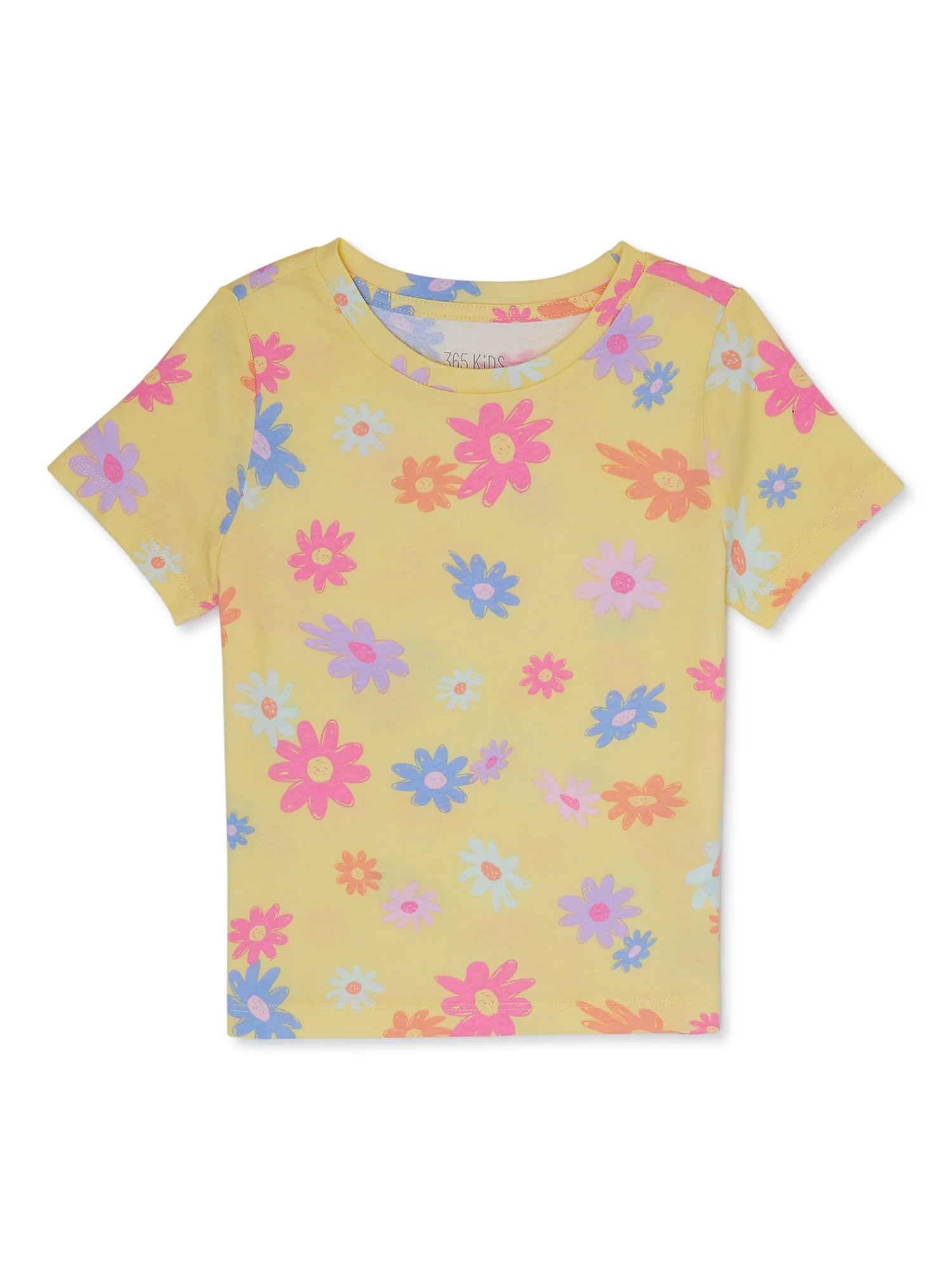365 Kids from Garanimals Girls Print Tee with Short Sleeves, Sizes 4-10 | Walmart (US)