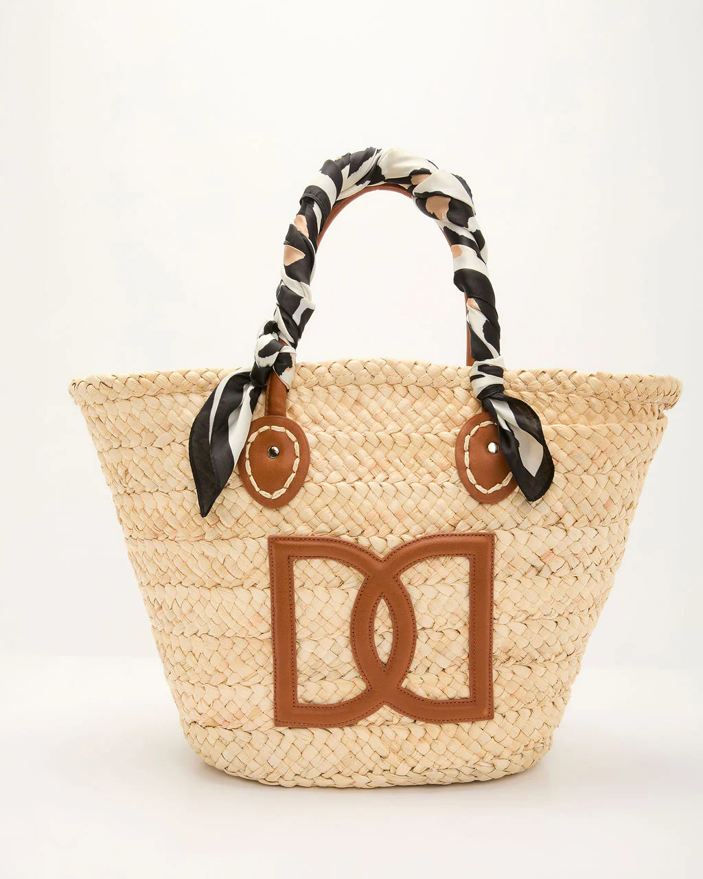 Hollen Scarf Wrapped Straw Tote Bag | VICI