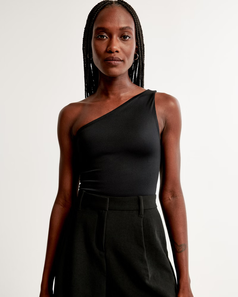 One-Shoulder Seamless Fabric Bodysuit | Abercrombie & Fitch (US)