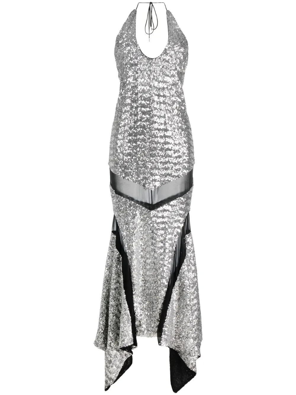 The Attico Robe Ornée De Sequins Saskia à Dos Nu - Farfetch | Farfetch Global