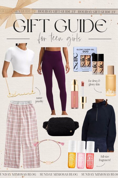 HOLIDAY GIFT GUIDE: Gifts for teen girls 🎁☃️ Here are our top recommended teen girl gifts that any girl is guaranteed to love. 

From the best smelling Sol de Janeiro fragrances and the Rare Beauty liquid blush to comfy pajama bottoms and personalized jewelry, you can’t go wrong with these gift items!

#holidaygiftguide #teengirlgift #christmasgiftsforteens Christmas gifts for teen girls, teen girl gift, tween girl gifts, Christmas gifts for tween girl, gifts for her, gift guide for her, gifts for sister, gifts for girlfriend, gifts for daughter, teenage girl gifts, teen girl gift guide, teen gifts

#LTKGiftGuide #LTKHoliday #LTKSeasonal