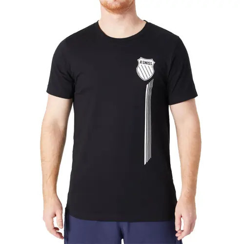 K-Swiss Legacy Stripe Mens Tennis Shirt in Black at Nordstrom, Size X-Large | Nordstrom