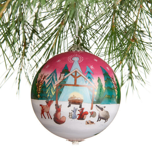 Li Bien Sunset Woodland Nativity 2025 Glass Ball Ornament by World Market | World Market