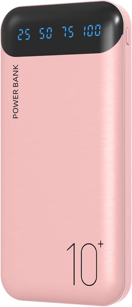 Power Bank 10000mAh Portable Charger Slim External Battery Pack with 2 USB 2.4A Outputs and USB C... | Amazon (US)