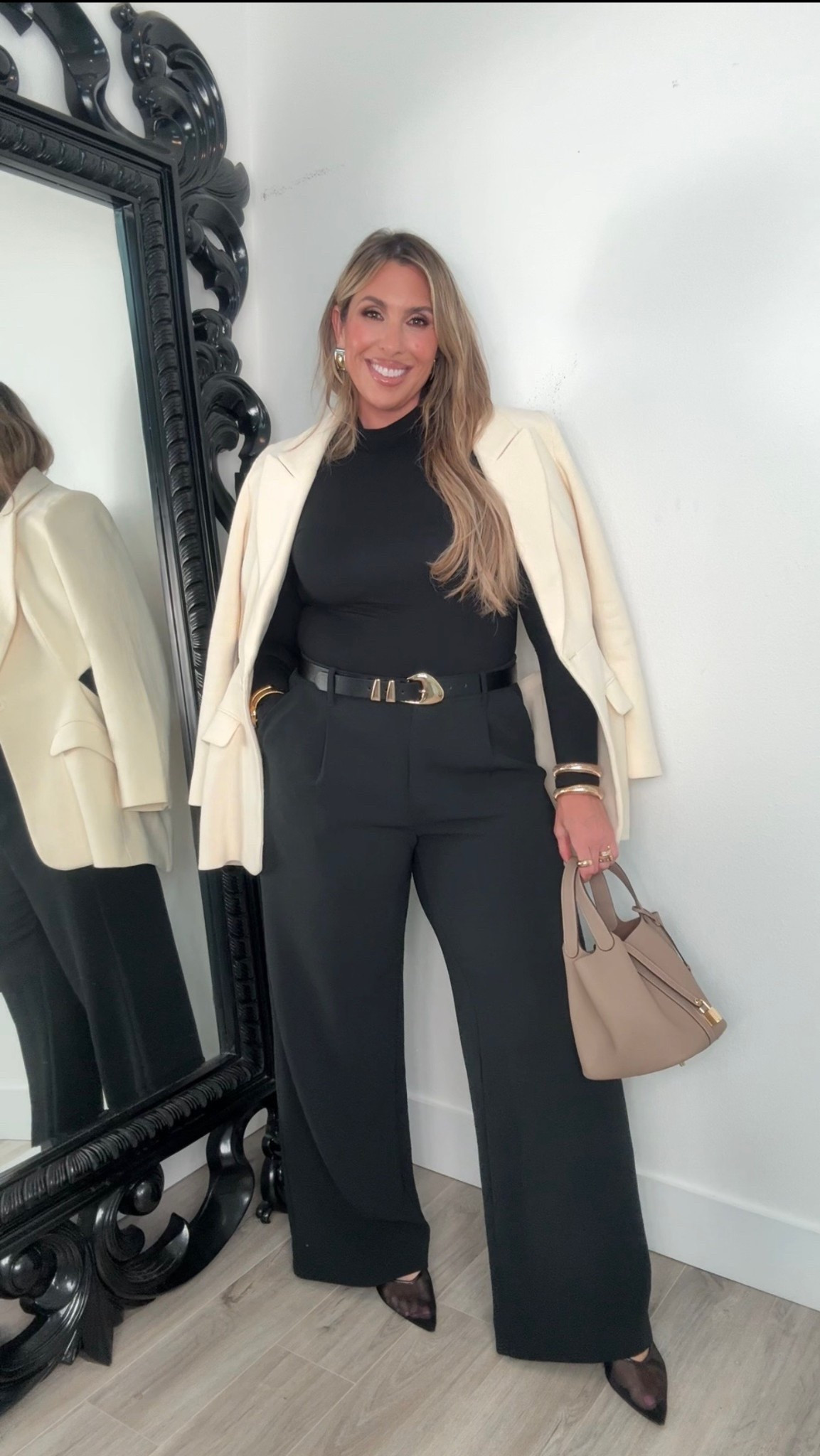 Midsize elevated business casual look

top L (stretchy & compressive) 

abercrombie pants 32 L (I size up to 14 in both classic and curve cut) They are my favorite pants. I also linked the cream & brown.
comfortable shoes 
all my fav amazon look for less accessories
Blazer XL





#LTKStyleTip #LTKSeasonal #LTKMidsize