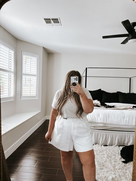 xxl in top & 34 in shorts 🤍

midsize outfits // abercrombie // summer outfits // linen shorts 

#LTKStyleTip #LTKFindsUnder100 #LTKMidsize