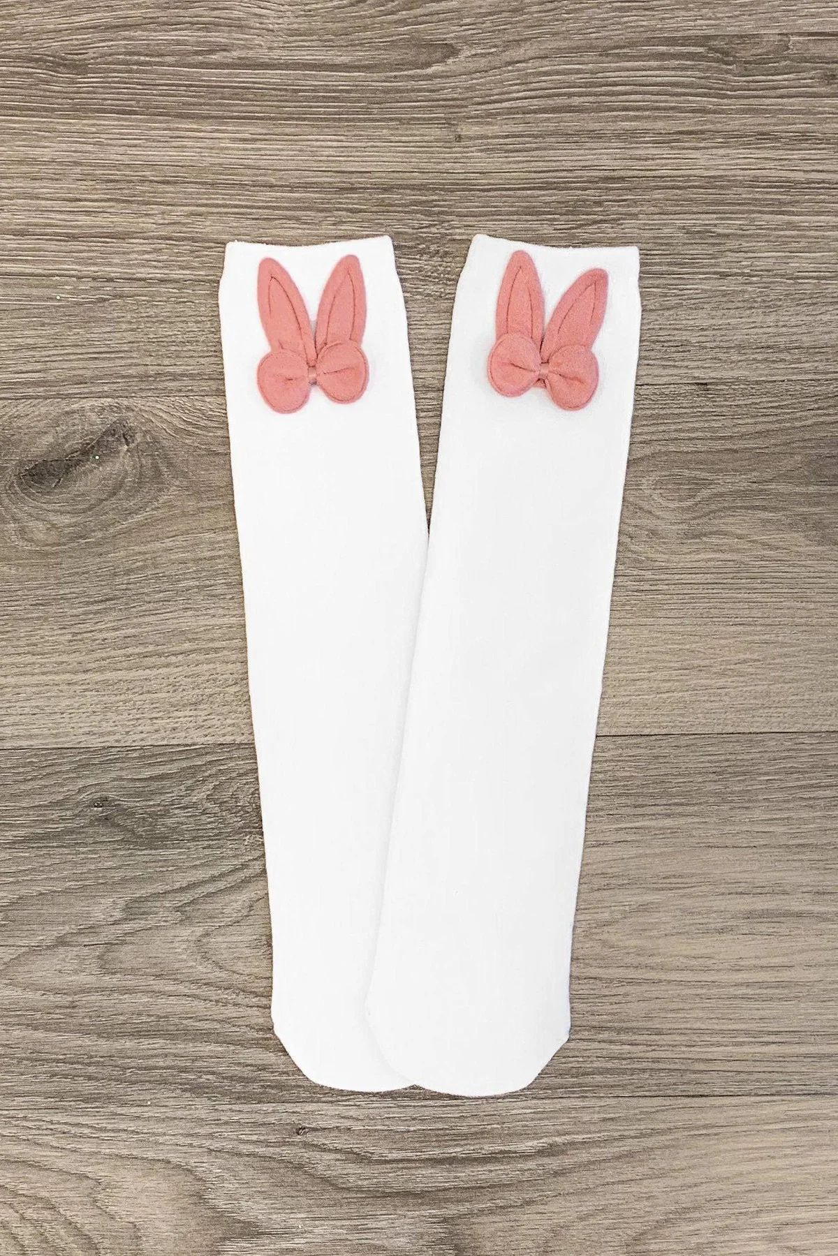 Bunny Ear Bow Socks | Sparkle In Pink