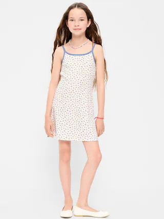 Sleeveless Fitted Ribbed Swing Dress for Girls | Old Navy (US)