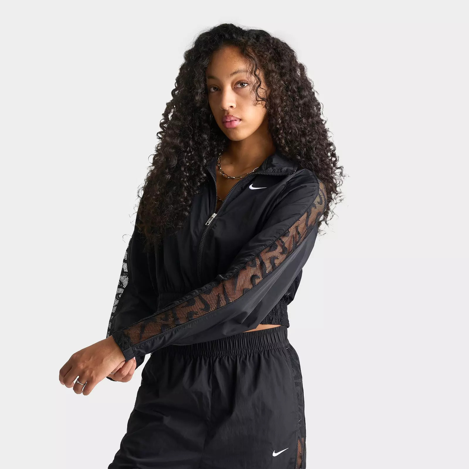 Women's Nike Sportswear Lace Cropped Full-Zip Track Jacket | JD Sports (US)