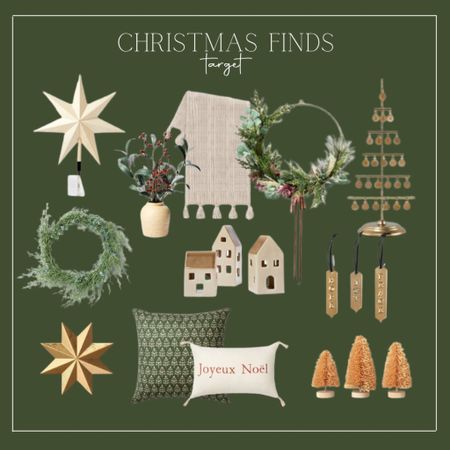 Target Christmas decor. Tree topper, wreath, ceramic houses, gold advent calendar, knit blanket

#LTKhome #LTKSeasonal #LTKHoliday