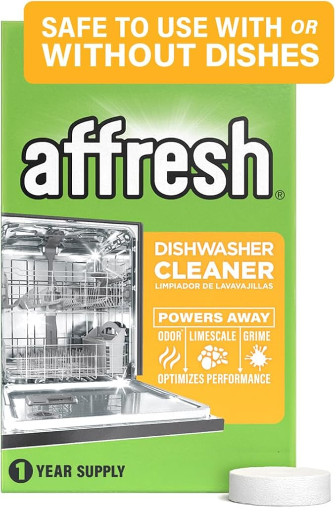 Affresh Dishwasher Cleaner, Helps Power Away Odor Causing Bacteria, Limescale, Mineral Deposits &... | Amazon (US)