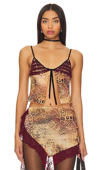 Leopard Babydoll Cami Top in Multi | Revolve Clothing (Global)