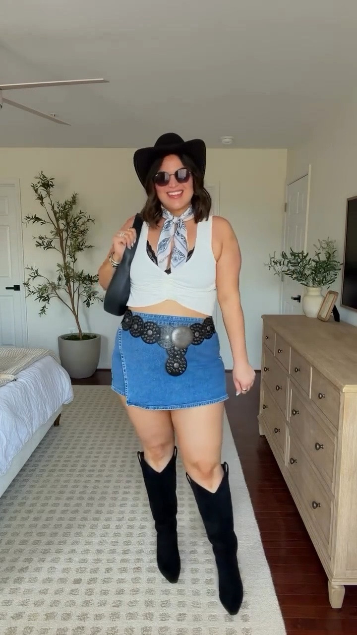 Country Concert Outfit 

Bralette + top: size 0
Skort: size 14
Boots: size 10

#LTKootd #LTKMidsize #LTKTall