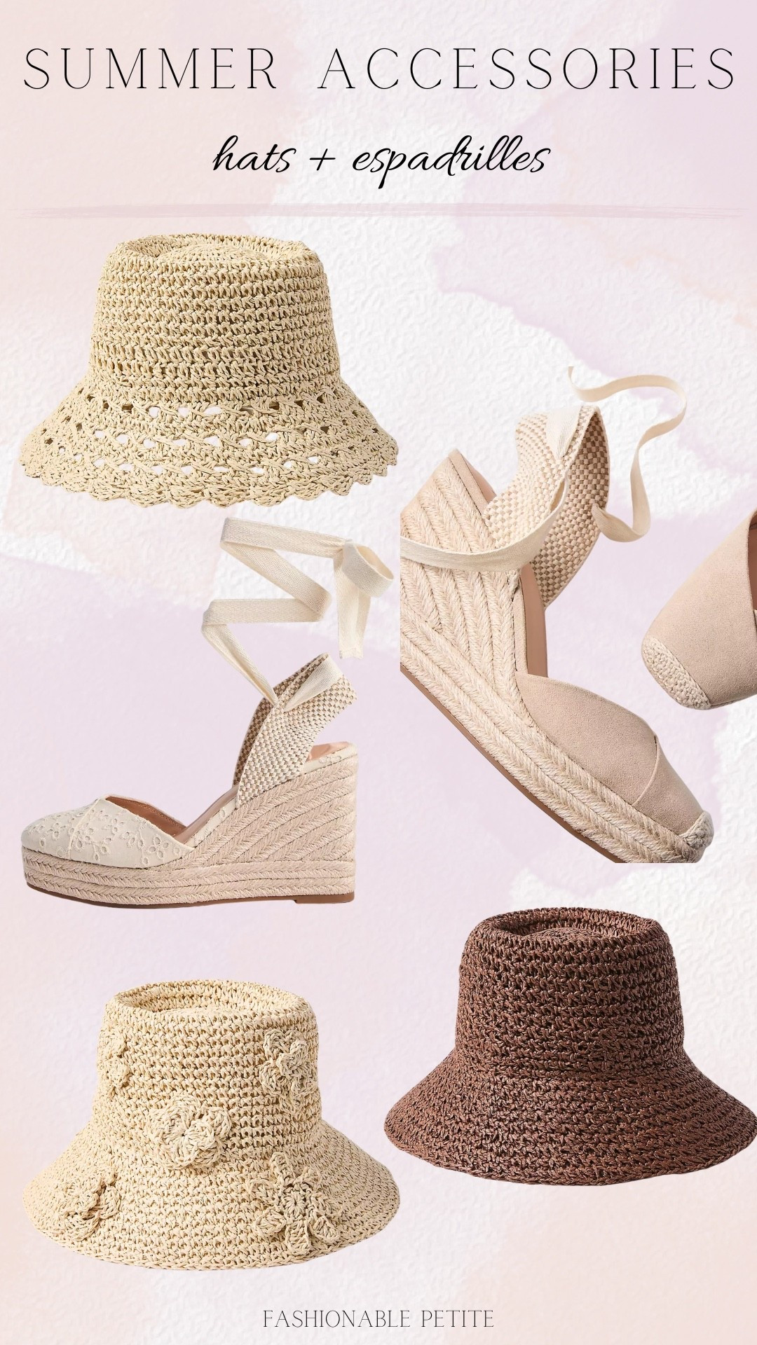 Summer accessories 50% off! Love bucket hats as an easy accessory to throw on with different outfits for summer! And espadrilles always make a statement with dresses and shorts.

Summer accessories, bucket hat, beach hat, straw hats, espadrilles. 

#LTKSaleAlert