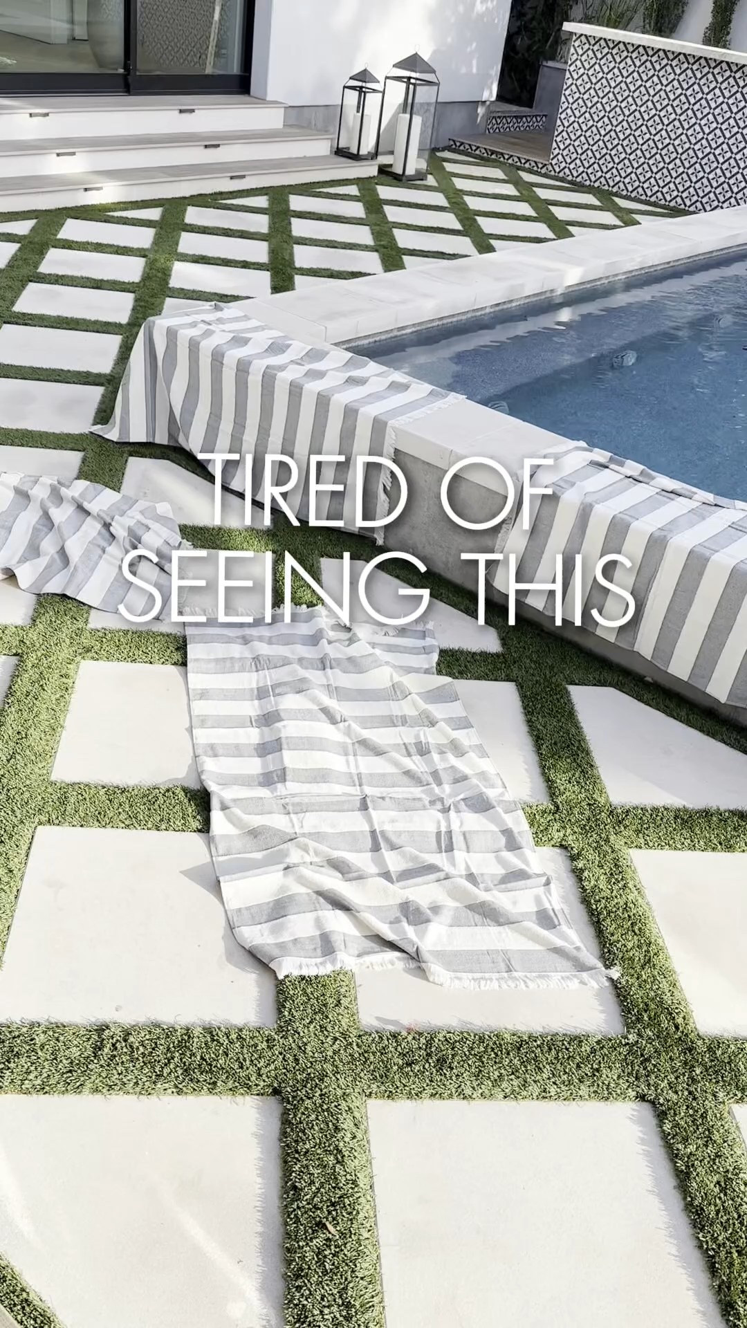 Dry and display your pool towels with this easy solution. I have this rack on both sides of my patio and it keeps everything nice and tidy! Linking these fabulous pool towels( I like to have one pattern only) and my outdoor patio furniture. 
Backyard pool design tips 
Follow liveloveblank for more 



#LTKSeasonal #LTKHome #LTKWatchNow