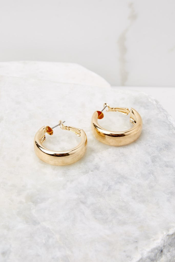 Endless Joy Gold Hoop Earrings | Red Dress 